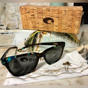 Costa Blue and Brown Patterned Sunglasses